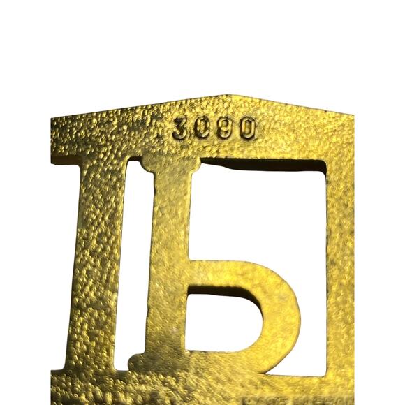 Maluro Made in France gold belt buckle vintage P - Picture 4 of 6